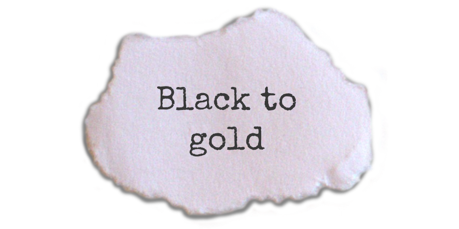 Black to gold button